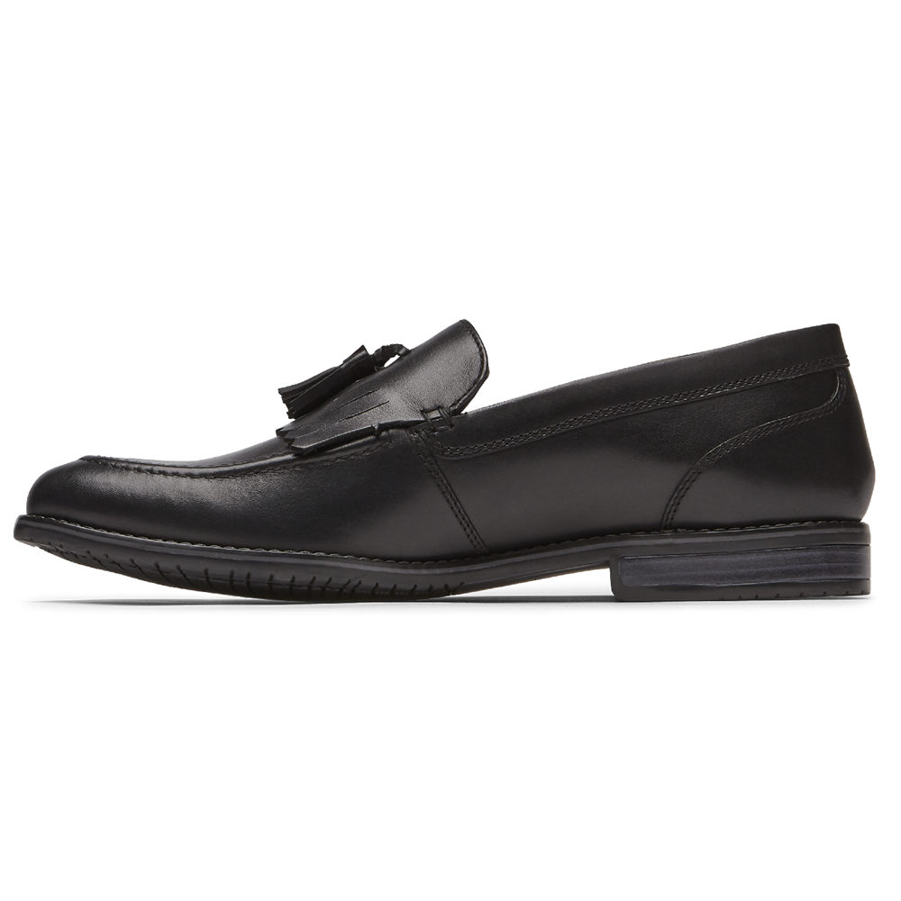 Rockport Loafers For Mens Black - Style Purpose 3 Tassel - GL6812534